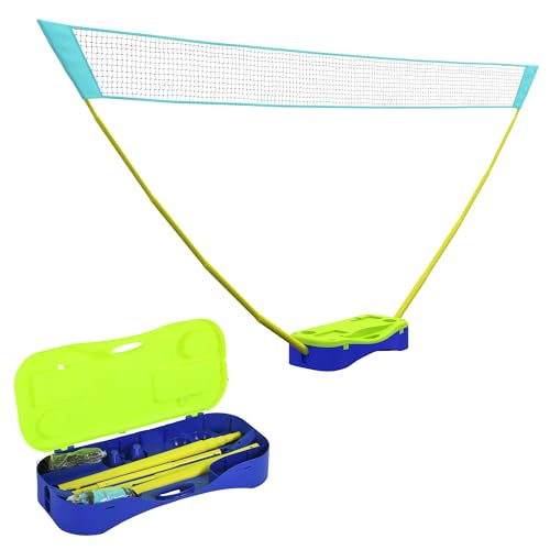 SPORTNOW 2 in 1 Badminton Set, Badmintonnetz mit Ständer, Volleyballnetz, verstellbar, mit Tragetasche, für Indoor, Outdoor von SPORTNOW