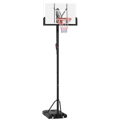 SPORTNOW Basketballkorb 295-365 cm höhenverstellbar, Basketballständer, Basketballanlage mit Ständer, Rollen, für Outdoor, Stahl von SPORTNOW