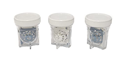 SPORTS WORLD VISION Scleral-Kontaktlinsenbehälter (3 Stück) Leicht zu tragende belüftete Schutzhülle, tonnenförmiger Kontaktlinsen-Reinigungsbehälter für den täglichen Gebrauch von SPORTS WORLD VISION