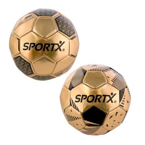 SPORTX Mini Voetbal Gold Metallic 2ass 160-180gr. von SPORTX