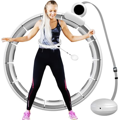 Hula Hoop Reifen Erwachsene & Anfänger,4XL 145cm Abnehmbarer Smarter Hula Hoops Reifen,Hoola Hoop mit Gewicht,drehbarer übergroßer Lazy Hula Hoop Reifen,mit Massage Abnehmen für Männer und Frauen von SPOSOK