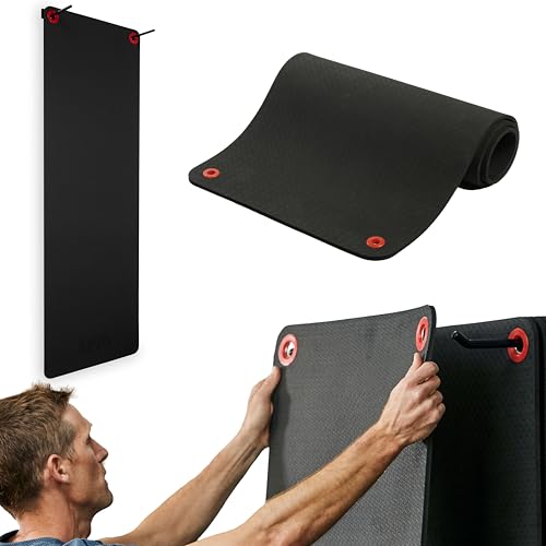 SPRI Hanging Exercise Mat, Fitness & Yoga Mat for Group Fitness Classes, Commercial Grade Quality with Reinforced Holes, 71" L x 23" W x 3/8" Thick von SPRI