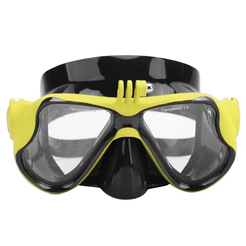 Action-Kamera-Taucherbrille mit Ultraklarer Linse, Starke Konstruktion, Ausgestattet mit Halterung Zum Tauchen, Schwimmen, Freitauchen (Yellow) von SPYMINNPOO