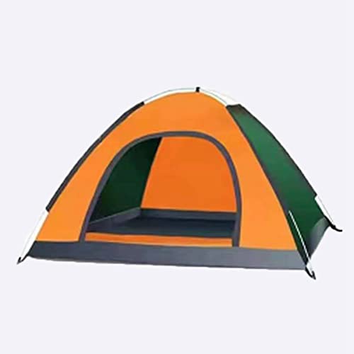 Campingzelt, 2-3 Personen Wasserdichtes Camping-Picknickzelt Regenfestes Zelt mit Automatischer Öffnung und Schiebedach für Outdoor-Familienwandern Camping StrandSchlafen (Dunkelgrün und Orange) von SPYMINNPOO