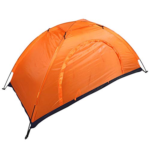 Campingzelt, Einzelperson, Freizeit, Wasserdichtes Zelt, Familienzelt Zum Angeln Im Freien Campen und Wandern (ORANGE) von SPYMINNPOO