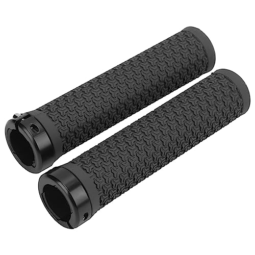SPYMINNPOO Mountainbike-Lenkergriffe, Einfach Verriegelbare MTB-Griffe, rutschfeste, Stoßdämpfende Gummi-MTB-Griffe für Mountain-Enduro-Fahrräder (Black) von SPYMINNPOO