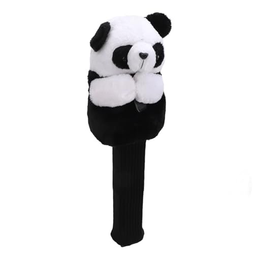 Niedlicher Panda-Golfschläger-Schlägerkopfbezug aus Plüsch, Einzigartiges Design, Einfach zu Tragen, Passend für Schläger mit Nummernschild-Design von SPYMINNPOO