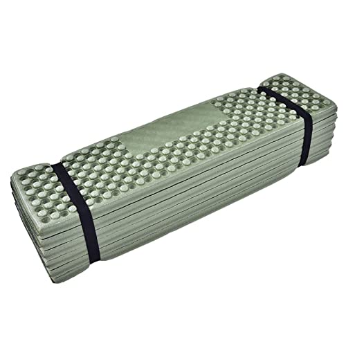 Outdoor-Schaumstoff-Campingmatte, XPE-Schaumstoffmatte, Faltbare Isomatte mit Eizellenform-Design, Tragbar und Praktisch für Yoga, Camping (dunkelgrün) von SPYMINNPOO
