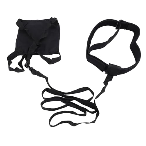 Professionelles Schwimm-Fallschirm-Trainingsset für und Erwachsene, Widerstand, Kraft, Sicherheit, Leichtes Material, Einfach zu Tragen (Black) von SPYMINNPOO