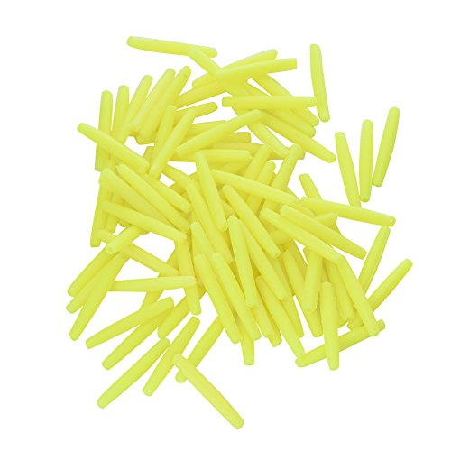 SPYMINNPOO 100 Stück Angelposen Bobbers, Posen-Strike-Indikator, Angelzubehör in Leuchtenden Farben (Yellow) von SPYMINNPOO
