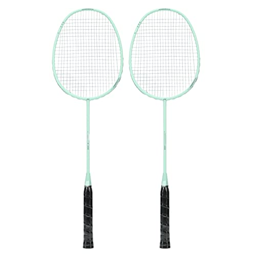 SPYMINNPOO 2-teiliges Badmintonschläger-Set, Leichte Badmintonschläger aus Glas-Carbon-Legierung für Professionelles Training und Wettkampf, Türkis von SPYMINNPOO