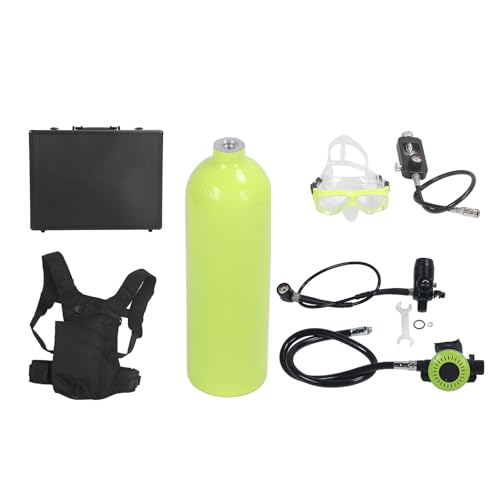 SPYMINNPOO 2L Mini-Tauchflaschen-Set, Tragbare Tauchflasche mit für Tieftauchen, Sauerstoffflasche für Unterwassererkundung (Green) von SPYMINNPOO