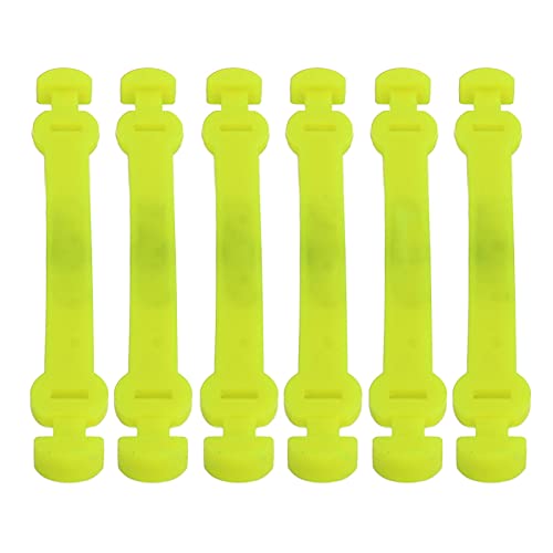 SPYMINNPOO 6 Stück Tennis-Stoßdämpfer, Schläger-Vibrationsdämpfer, Lange Schnalle, Tennisschläger Zur Reduzierung von Vibrationen für Outdoor-Sportarten (Fluoreszierendes Gelb) von SPYMINNPOO