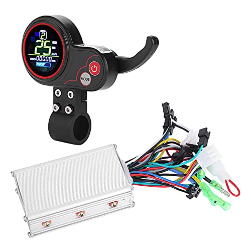 SPYMINNPOO Elektromotor Controller, Controller LCD Display mit Umschaltschalter Zubehör für Elektro Fahrrad Scooter (60V 250/350W Farbdisplay Dual-Modus) von SPYMINNPOO