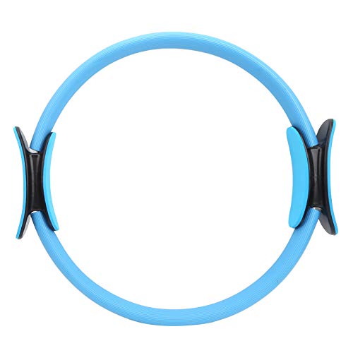 SPYMINNPOO Fitness-Yoga-Ring, Leichter Pilates-Kreis-Widerstandsring, mit Schaumstoff Gepolsterte Griffe, Bodybuilding für Fitnessstudio, Heimfitness (Blue) von SPYMINNPOO