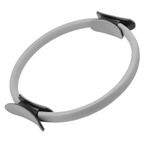 SPYMINNPOO Fitness-Yoga-Ring, Leichter Pilates-Kreis-Widerstandsring, mit Schaumstoff Gepolsterte Griffe, Bodybuilding für Fitnessstudio, Heimfitness (Grey) von SPYMINNPOO