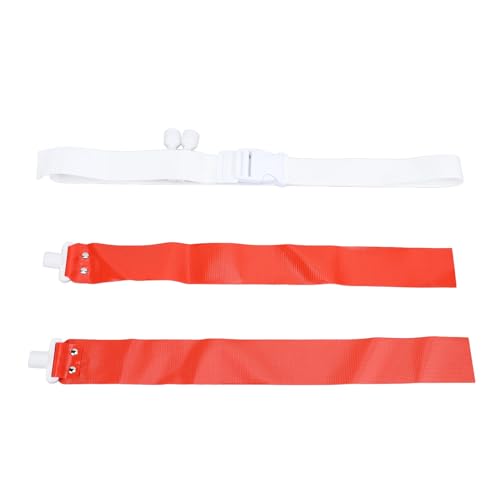 SPYMINNPOO Flaggen-Fußballgürtel, Verstellbares Schnallen-Design, Fußballgürtel, Flaggen-Set für Outdoor-Sporttraining (Rot) von SPYMINNPOO