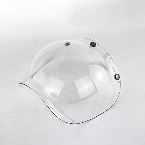 SPYMINNPOO Helm Bubble Shield, Open Face Helm Bubble Visier Motorrad Motorradhelme Zubehör (Transparent) von SPYMINNPOO