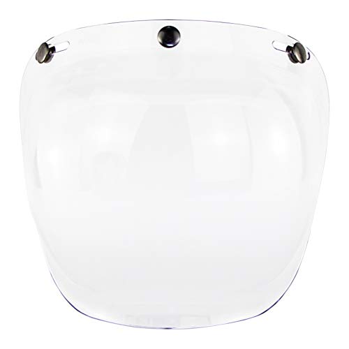 SPYMINNPOO Jethelm, Visier Motorradhelm Bubble Visier Bubble Shield Motorradhelm Zubehör für Fahrrad (Transparent) von SPYMINNPOO