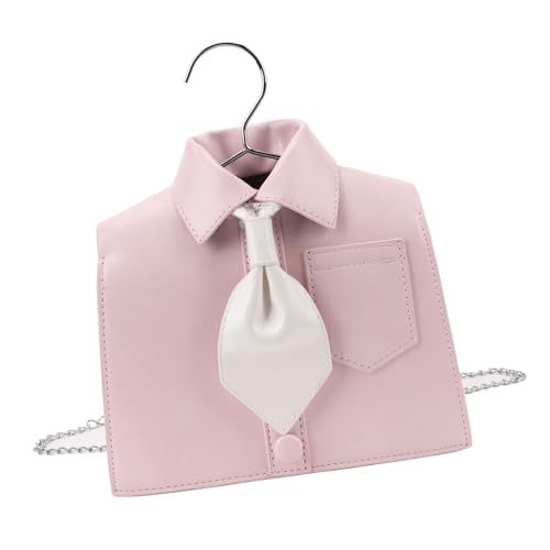 SPYMINNPOO Minimalistische Handtasche aus PU-Leder, für Damen Beim Einkaufen, Leicht, Praktisch, Einzigartiges Design für Gesellschaftliche Anlässe (PINK) von SPYMINNPOO