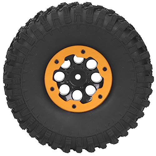 SPYMINNPOO RC Wheels 4Pcs / Set RC Racing Reifen Aufblasbare Fernbedienung Modell Kletterauto für SCX10 TRX4 1.9in(Orange) Modellspielzeug Automodellmaschine von SPYMINNPOO