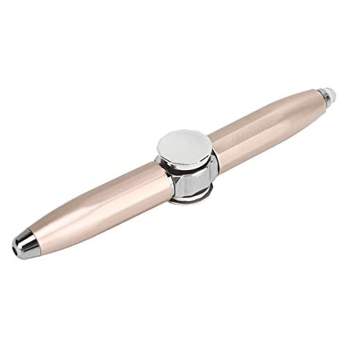 SPYMINNPOO Spinner Pen, Leuchtender Gyro-Kugelschreiber mit Fingerspitze, Fingerschreibstift mit LED-Licht Zum Stressabbau (Gold) von SPYMINNPOO