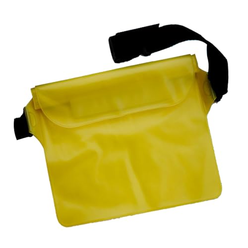 SPYMINNPOO wasserdichte PVC-Hüfttasche mit Touchscreen, Verstellbarer Gürtel, Multifunktionale Trockentasche für Strand, Schwimmen, Kajakfahren (Yellow) von SPYMINNPOO