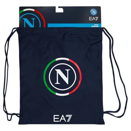 SSC NAPOLI Blaue Tasche, EA7, dreifarbiges Logo, offizielles Produkt, marineblau, Taglia unica, Casual von SSC NAPOLI