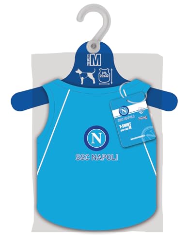 SSC NAPOLI Unisex – Erwachsene T-Shirt für Hunde, offizielles Produkt, SSCN-Logo, Blau, Größe M, M von SSC NAPOLI