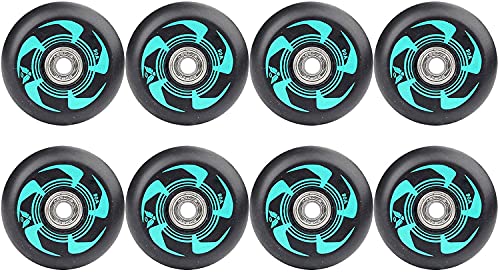 SSCYHT 72mm/76mm/80MM 90A Inline Skate Rollen, 8er Pack Ersatz Roller Skating Rollen für Mädchen & Jungen Rollen mit Kugellager ABEC 9,76mm von SSCYHT