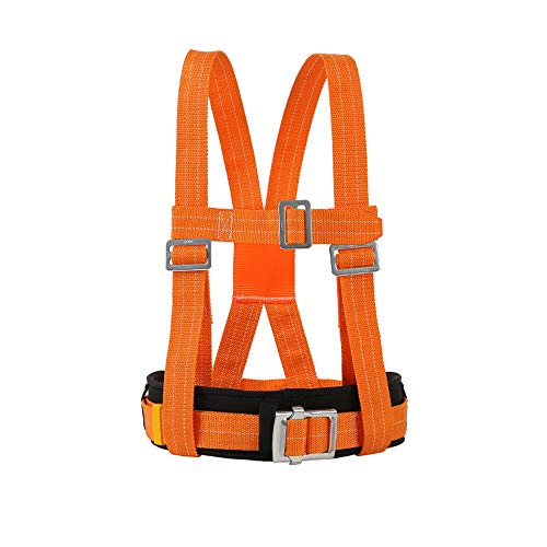 SSCYHT Klettergurt für Oberkörper, halbkörperverstellbarer Sicherheitsgurt Klettergurt für die Feuerrettung Luftausrüstung Ausrüstung ausrüsten,Orange von SSCYHT