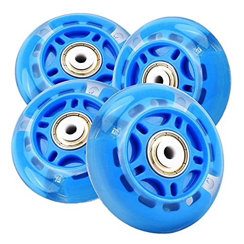 SSCYHT Leuchtende Inliner Rollen mit ABEC-7 Kugellagern 64mm 70mm 72mm LED Blinkende Inline Skate Rollen 82A Leuchtende Ersatzrolle für Kinder & Jugendliche 4 Stück,64mm von SSCYHT