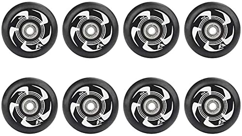 Single Wheel Sneaker Shoes Pack of 8 Inline Skate Wheels 90A 72 mm 76 mm 80 mm Inline Skates Replacement Wheel with ABEC-9 Bearings, Outdoor Replacement PU Wheel,Schwarz,72 mm von SSCYHT