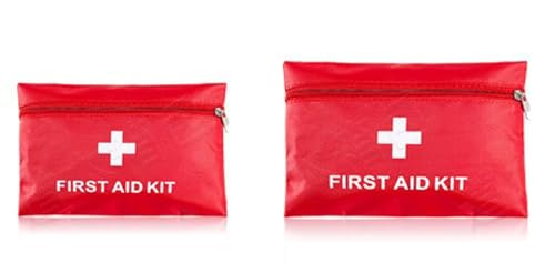 SSDH Erste -Hilfe -Paket 2 Stücke wasserdichte Drogenspeicherbeutel Notfallpaket im Freien Tragbare Medizinbox Geeignet für Familie Büro Outdoor (Rot) von SSDH