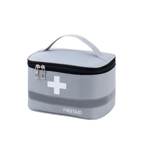 SSDH Erste -Hilfe -Paket Erste -Hilfe -Kit wasserdichte Drogenspeicherbox Notfallpaket im Freien Tragbare Medizinbox Geeignet für Familie Büro Outdoor (Grau, M) von SSDH