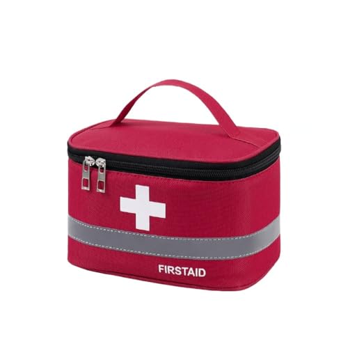 SSDH Erste -Hilfe -Paket Erste -Hilfe -Kit wasserdichte Drogenspeicherbox Notfallpaket im Freien Tragbare Medizinbox Geeignet für Familie Büro Outdoor (Rot, M) von SSDH