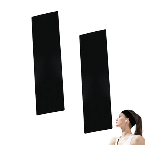 2 Stück Sport Haarband Damen, Stirnband, Haarband Damen Dünn, Haarband Schwarz, für Yoga, Sport, Fitnessstudio, Laufen, Workout, übungh(Schwarz) von SSHUIKKAI