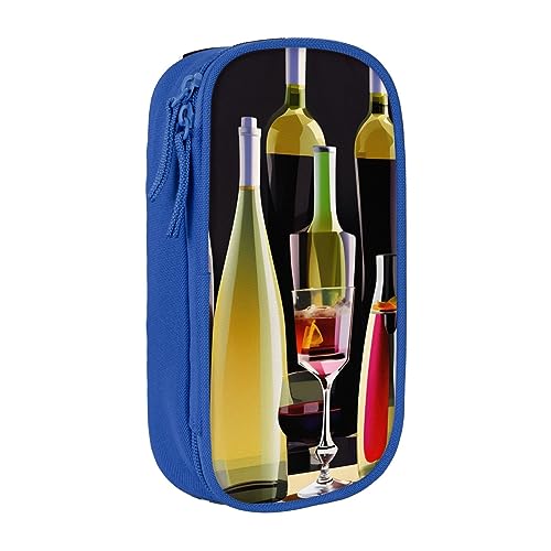 SSIMOO Aufbewahrungstasche für Cocktailgläser und Weinflaschen, Oxford-Stoff, Federmäppchen mit Reißverschluss, ideal für Reisen von SSIMOO