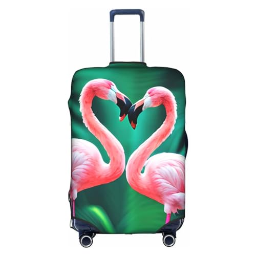 SSIMOO Gelbe Huhn-Gepäckabdeckung, Stil und Funktionalität, perfekter Reisebegleiter, Zwei Flamingos, Large von SSIMOO