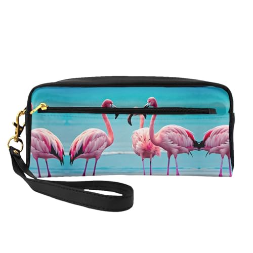 SSIMOO Green Army Digital Camouflage Print Travel Makeup Bag For On-The-Go Style For Storing Cosmetics And Beauty Essentials, Flamingo-Strand, Einheitsgröße von SSIMOO