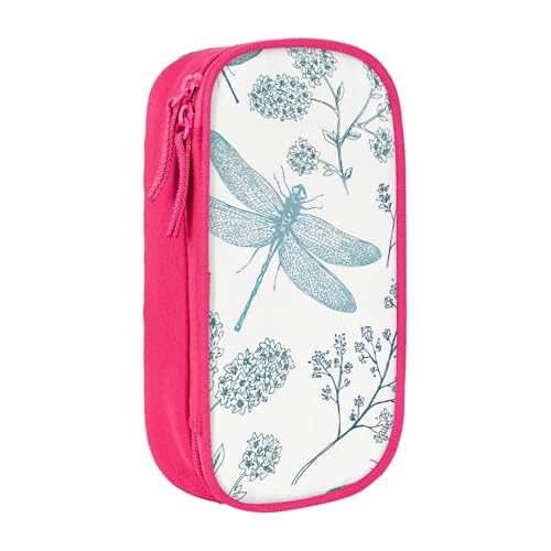 SSIMOO Libellen-Oxford-Stoff-Tasche für Schreibwaren – Federmäppchen mit Reißverschluss, ideal für Reisen von SSIMOO