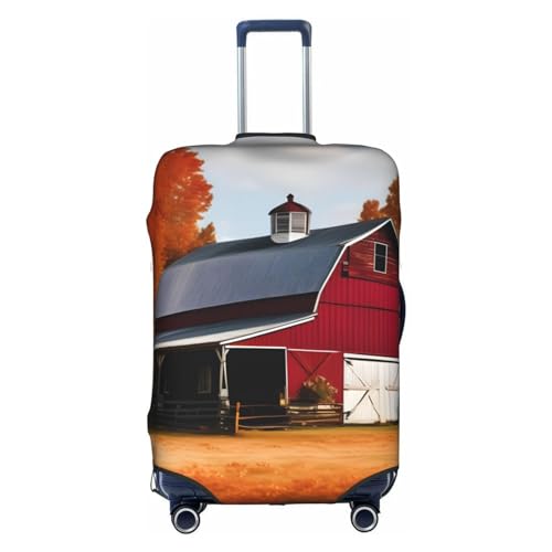 SSIMOO Stilvolle Gepäckabdeckung, Stil und Funktionalität, perfekter Reisebegleiter, Fall Country Scheunen, Medium von SSIMOO