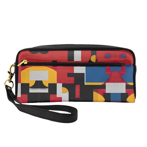 SSIMOO Tragbare Make-up-Tasche mit Karates-Aufdruck, perfekter Reisebegleiter, entworfen für mehrere Anwendungen, Zusammensetzung in Rot, Gelb, Blau und Schwarz, Einheitsgröße von SSIMOO