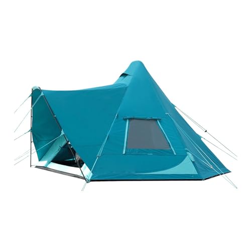Aufblasbare Campingzelte mit Pumpe, Air-Glamping-Zelte, einfach aufzubauen, wasserdicht und Winddicht, 4-Jahreszeiten-Kabinenzelt aus Polyester mit Netzfenster für 3–4 Personen von SSLW