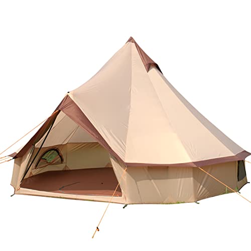 Camping-Jurtenzelt, 4-Jahreszeiten-Großzelte, 4 m Glockenzelt, 3–10 Personen, Polyester-Pyramidenzelt, Festivals und menschlicher Unterschlupf zum Wohnen oder für die Freizeit von SSLW