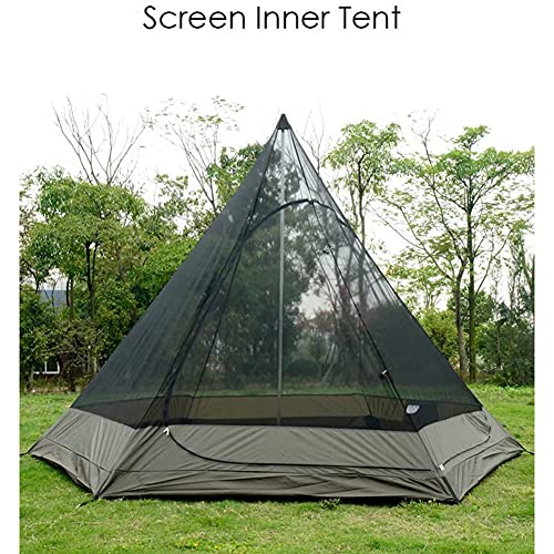 Camping-Pyramiden-Tipi-Zelt Tipi-Zelt für Erwachsene, doppellagig, indisches Zelt, Jurtenzelt, Turmpfosten, Glockenzelt für Familienausflüge im Freien von SSLW