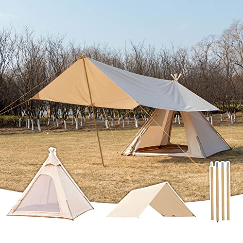 Cotton Canvas Adult Camping Indian Tipi Pyramid Zelt für 3-4 Personen Large Adult Tipi Pagoda Tent 4-Season Family Tent von SSLW