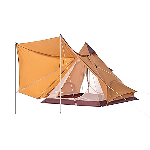 Familien-Campingzelt Großes Doppelschicht-Pyramiden-Tipi-Zelt Camping Mongolisches Jurtenzelt für Picknick, Festival von SSLW