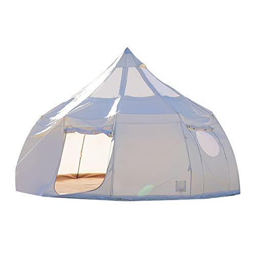 Glockenzelt, Familiencampingzelt 3000 mm PU Wasserdichtes Tipi-Zelt Multifunktionaler Campingunterstand für Camping Wandern Garten, 4m/5m/6m von SSLW