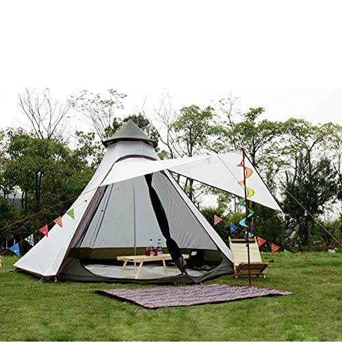 Indisches Zelt Tipi Outdoor Doppelschicht Camping Turmzelt Familien Camping Zelt Jurte Tipi Zelt für Outdoor Wandern 3-4 Personen von SSLW